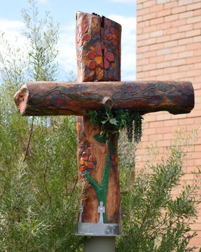 Wooden Cross outside of the Christian Fellowship Centre Albury Building